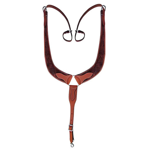 Showman ® Acorn leaf tooled pulling collar.