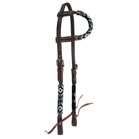 Showman ® Beaded one ear headstall with southwest design.