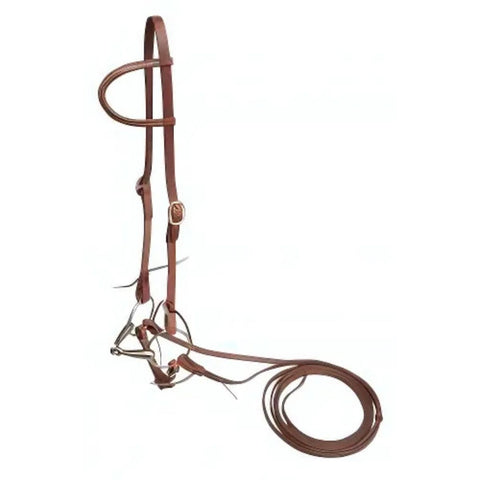 Showman ®  Harness Leather One Ear Headstall.