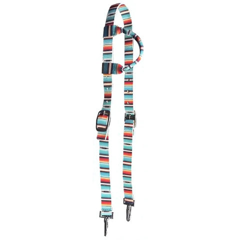 Showman ® Teal Serape Nylon One Ear Headstall.