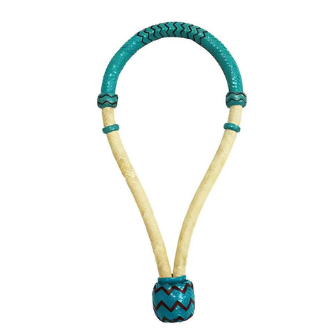 Showman® 5/8" Teal and brown rawhide core bosal.