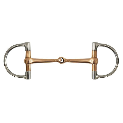 Showman ® 5" copper snaffle D ring bit.