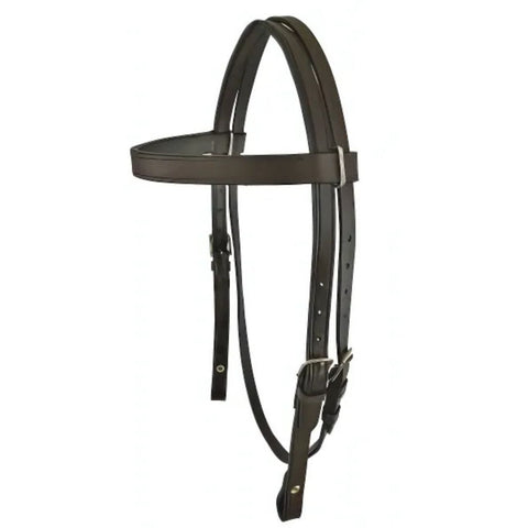 Showman ® Dark Oil Pony Size Browband Leather Headstall