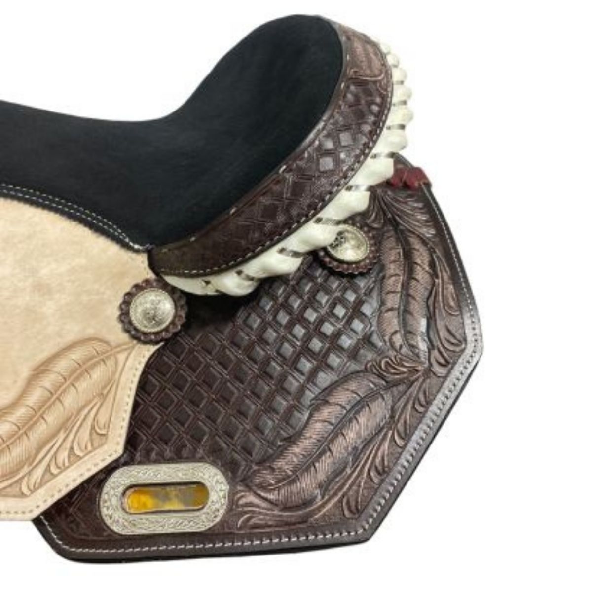 Double T PrariePlume Barrel Racer Saddle - 16 Inch