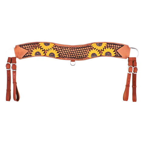 Showman ® Hand Painted Sunflower tripping collar.