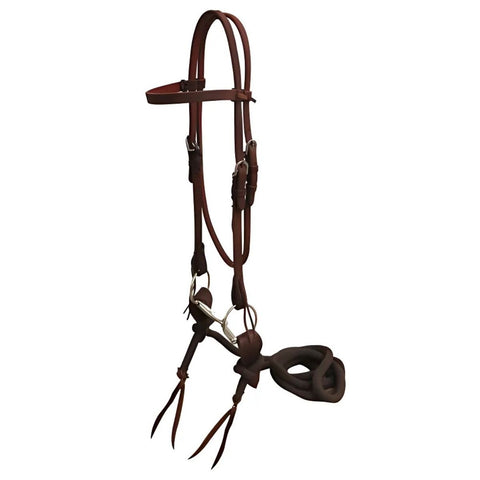 Showman ® Headstall made of American oiled harness leather