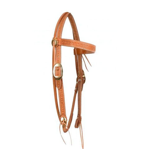 Showman ® Argentina cow leather browband headstall.