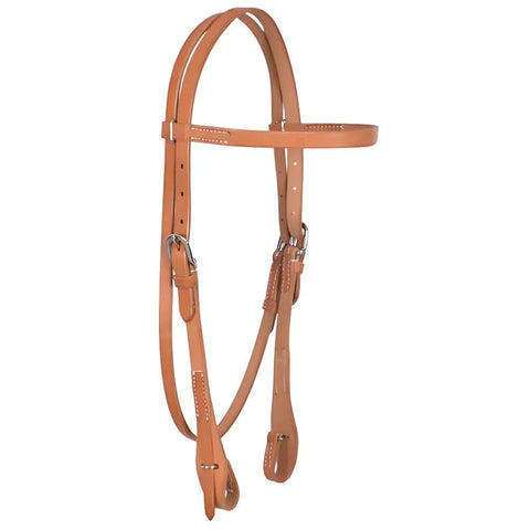 Showman ® Argentina Cowhide Harness Leather Browband Headstall.