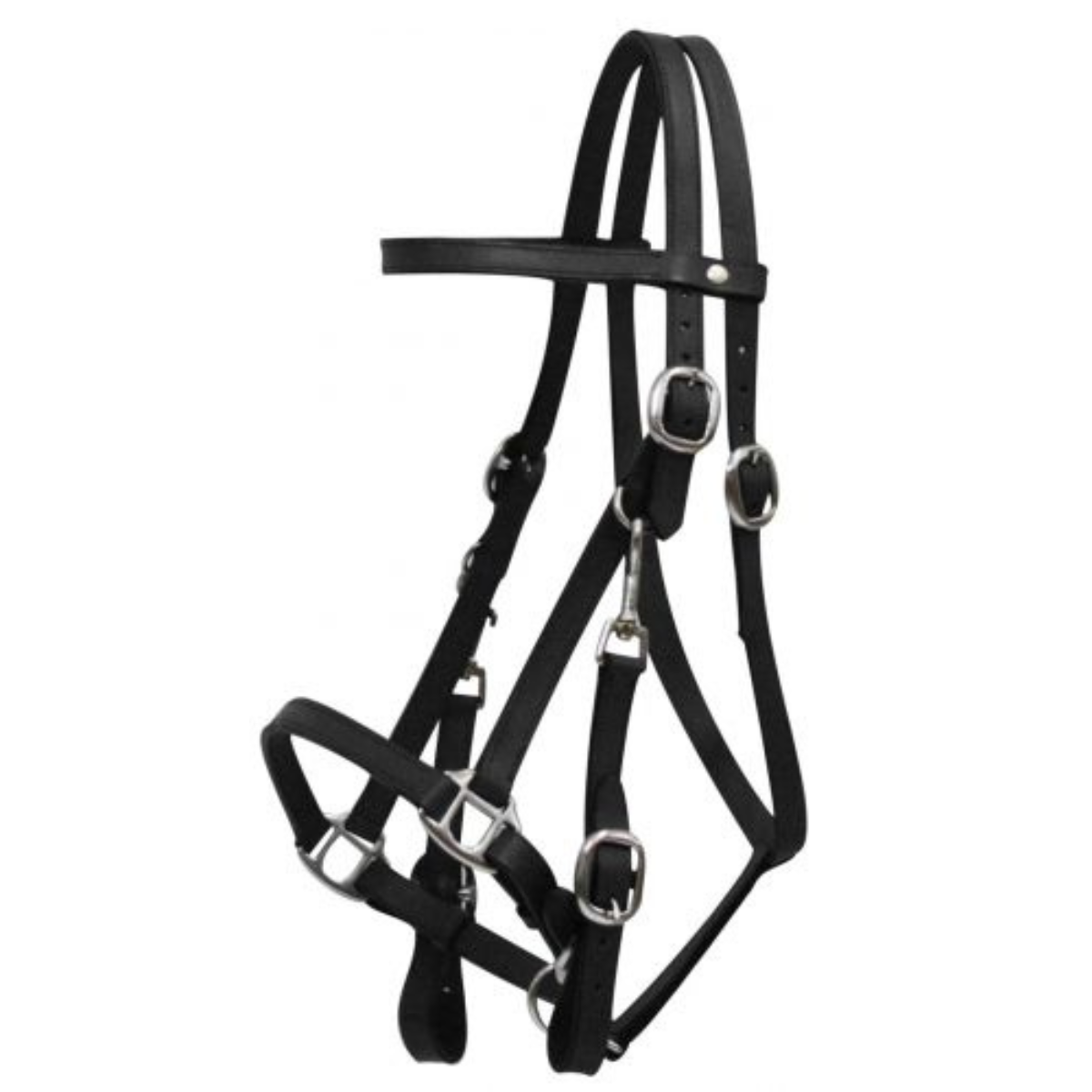 Showman ® Leather halter bridle combination. - Double T Saddles